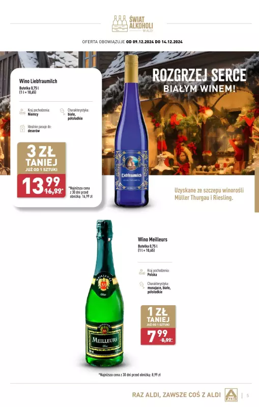 Aldi - gazetka promocyjna Świat alkoholi w Aldi od poniedziałku 02.12 do soboty 04.01 - strona 5