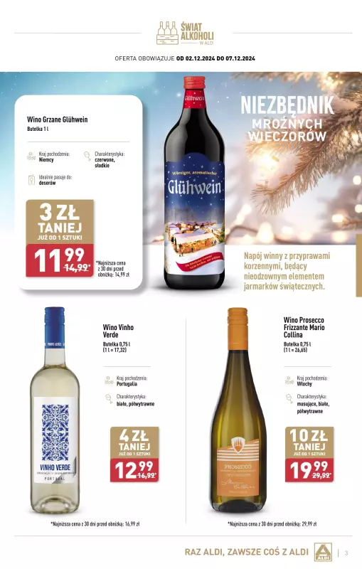 Aldi - gazetka promocyjna Świat alkoholi w Aldi od poniedziałku 02.12 do soboty 04.01 - strona 3