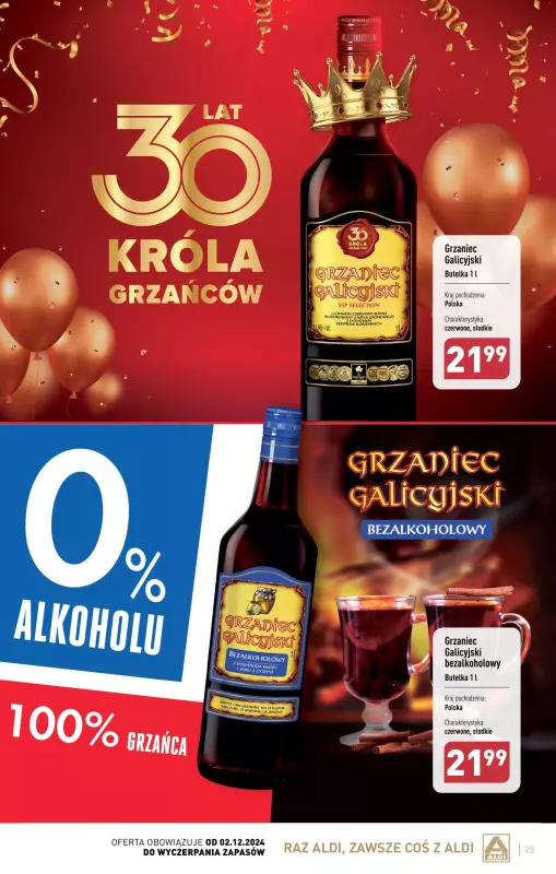 Aldi - gazetka promocyjna Świat alkoholi w Aldi od poniedziałku 02.12 do soboty 04.01 - strona 25