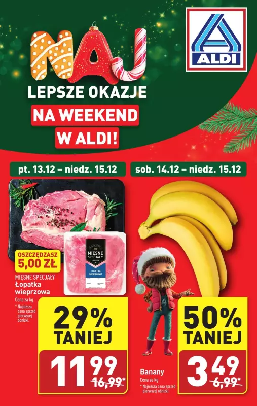 Aldi - gazetka promocyjna Najlepsze okazje na weekend w Aldi! od piątku 13.12 do niedzieli 15.12