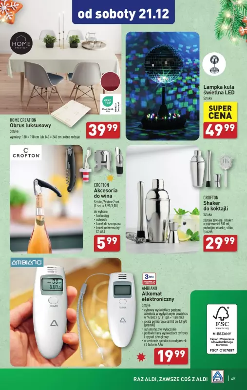 Aldi - gazetka promocyjna Pełny katalog! od poniedziałku 16.12 do wtorku 24.12 - strona 45