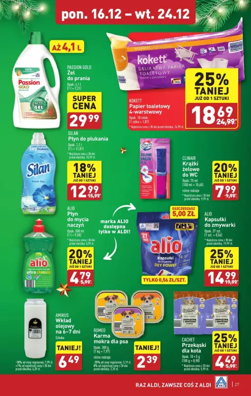 Aldi - gazetka promocyjna Pełny katalog! od poniedziałku 16.12 do wtorku 24.12 - strona 27