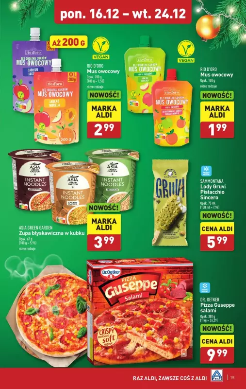 Aldi - gazetka promocyjna Pełny katalog! od poniedziałku 16.12 do wtorku 24.12 - strona 15