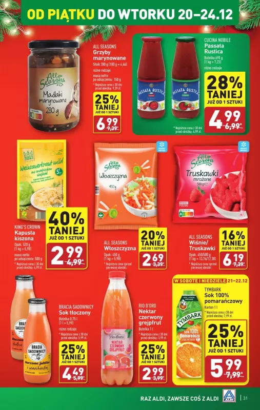 Aldi - gazetka promocyjna Pełny katalog! od poniedziałku 16.12 do wtorku 24.12 - strona 31