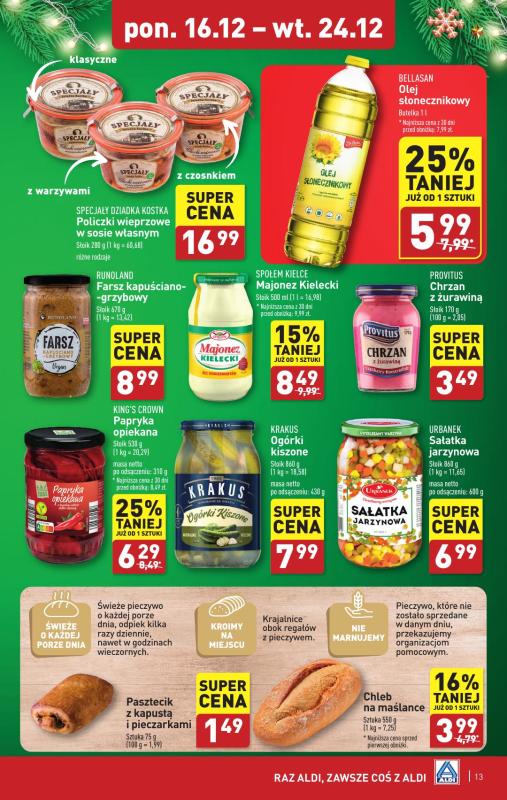 Aldi - gazetka promocyjna Pełny katalog! od poniedziałku 16.12 do wtorku 24.12 - strona 13