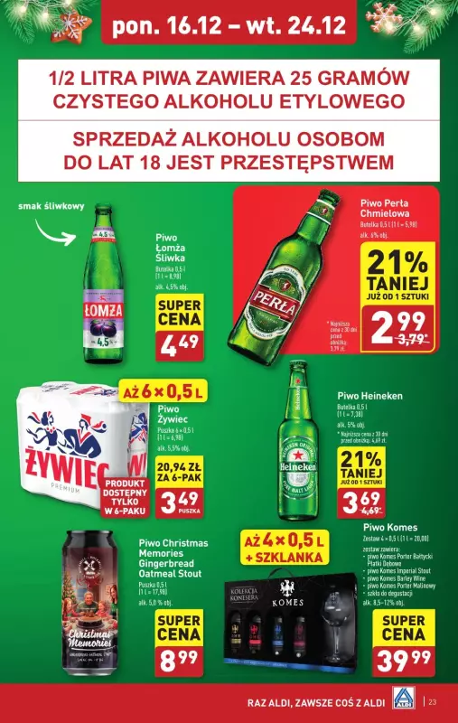 Aldi - gazetka promocyjna Pełny katalog! od poniedziałku 16.12 do wtorku 24.12 - strona 23