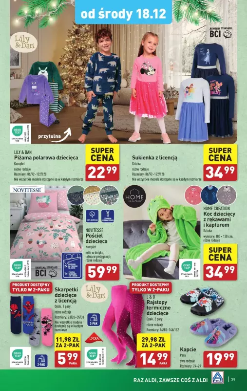 Aldi - gazetka promocyjna Pełny katalog! od poniedziałku 16.12 do wtorku 24.12 - strona 39