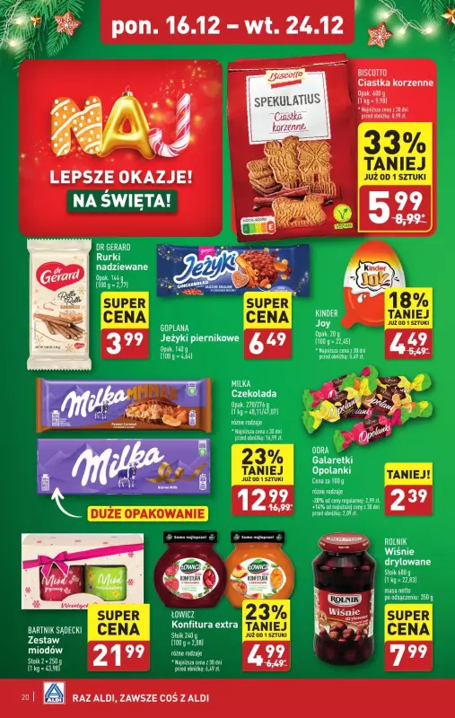 Aldi - gazetka promocyjna Pełny katalog! od poniedziałku 16.12 do wtorku 24.12 - strona 20