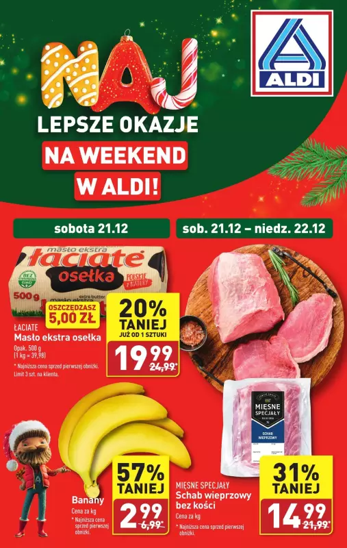 Aldi - gazetka promocyjna Najlepsze okazje na weekend w Aldi! od soboty 21.12 do niedzieli 22.12