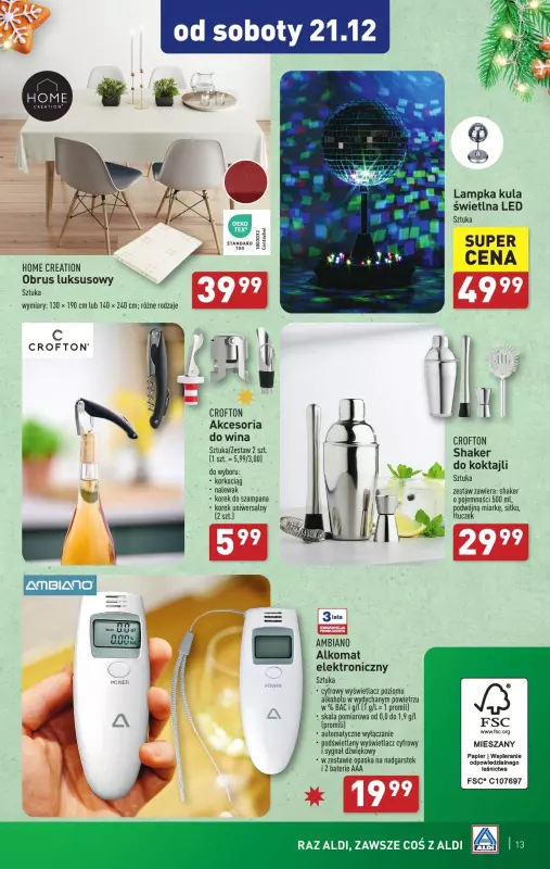 Aldi - gazetka promocyjna Aldi ma to coś! od środy 18.12 do wtorku 24.12 - strona 13