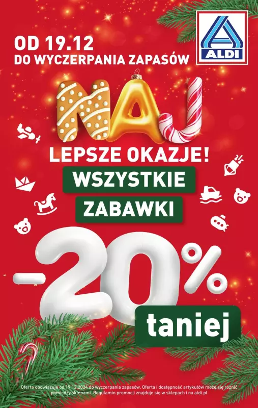 Aldi - gazetka promocyjna Zabawki 20% taniej! od czwartku 19.12 do wtorku 24.12