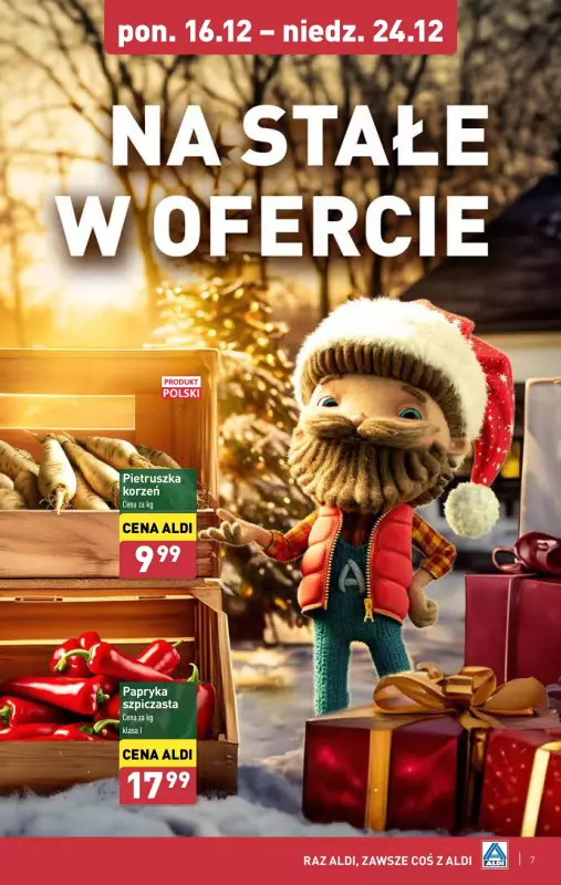 Aldi - gazetka promocyjna Farmer Aldik poleca! od poniedziałku 16.12 do wtorku 24.12 - strona 7