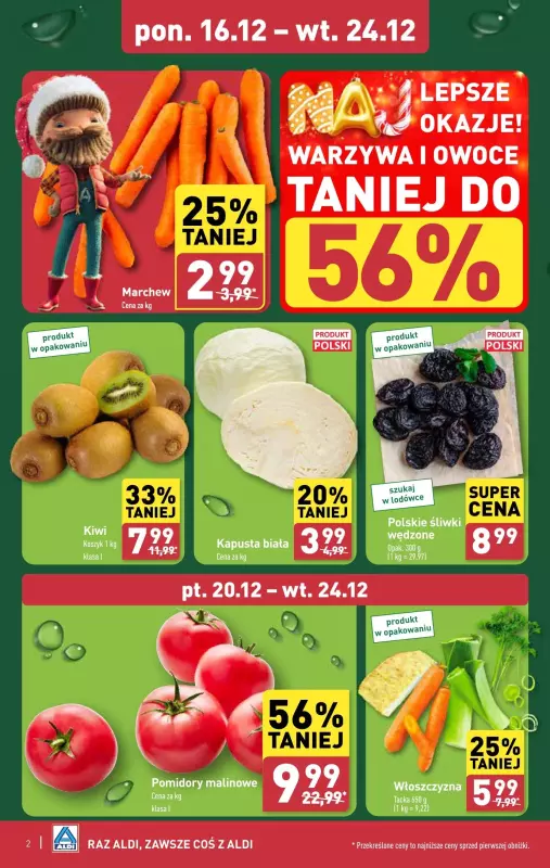 Aldi - gazetka promocyjna Farmer Aldik poleca! od poniedziałku 16.12 do wtorku 24.12 - strona 2