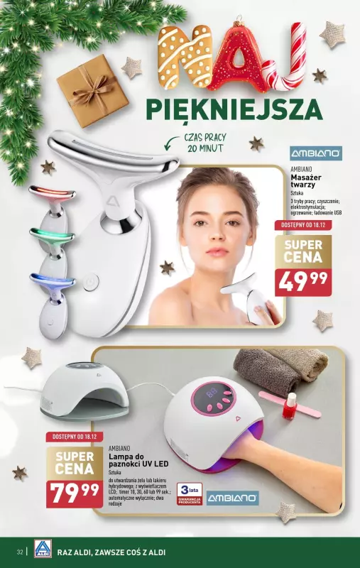 Aldi - gazetka promocyjna Świąteczne prezenty od poniedziałku 16.12 do wtorku 24.12 - strona 34