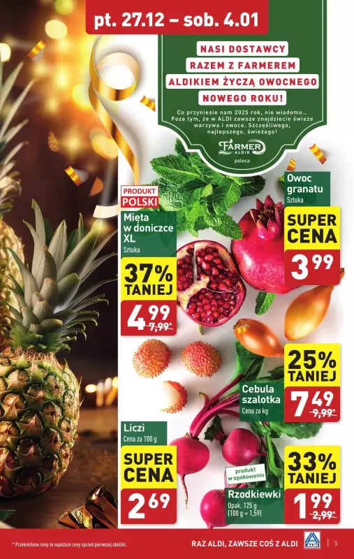 Aldi - gazetka promocyjna Farmer Aldik poleca! od piątku 27.12 do soboty 04.01 - strona 5