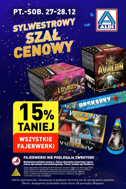 Aldi - gazetka promocyjna Sylwestrowy szał cenowy! od piątku 27.12 do soboty 28.12