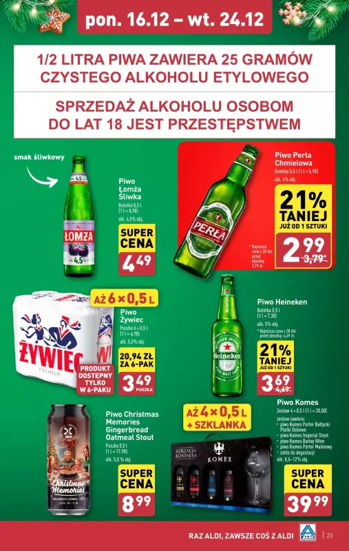 Aldi - gazetka promocyjna Pełny katalog! od poniedziałku 16.12 do wtorku 24.12 - strona 23