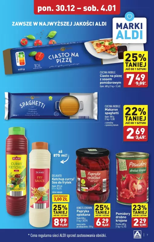 Aldi - gazetka promocyjna WROCŁAW : WIELKIE OTWARCIE już w piątek : 20.12! od poniedziałku 30.12 do soboty 04.01 - strona 7