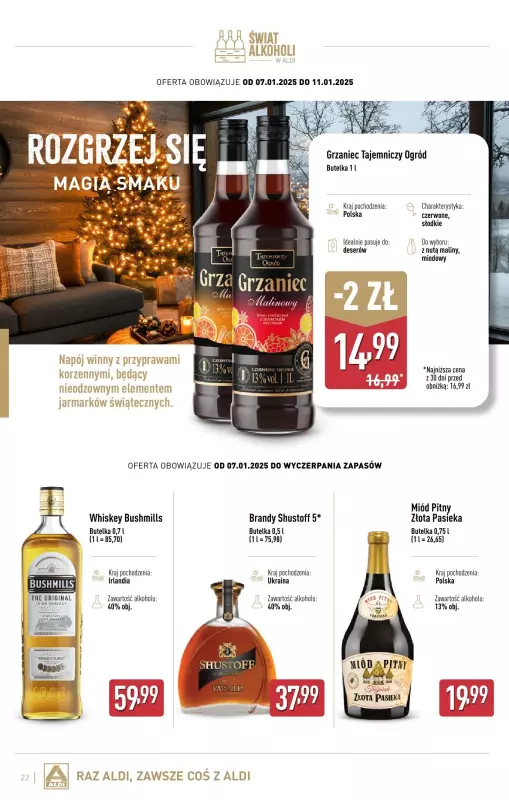 Aldi - gazetka promocyjna Świat alkoholi w Aldi od wtorku 07.01 do soboty 01.02 - strona 22