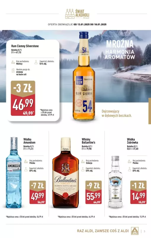 Aldi - gazetka promocyjna Świat alkoholi w Aldi od wtorku 07.01 do soboty 01.02 - strona 5