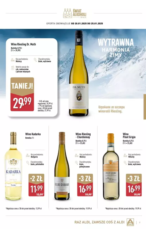 Aldi - gazetka promocyjna Świat alkoholi w Aldi od wtorku 07.01 do soboty 01.02 - strona 9