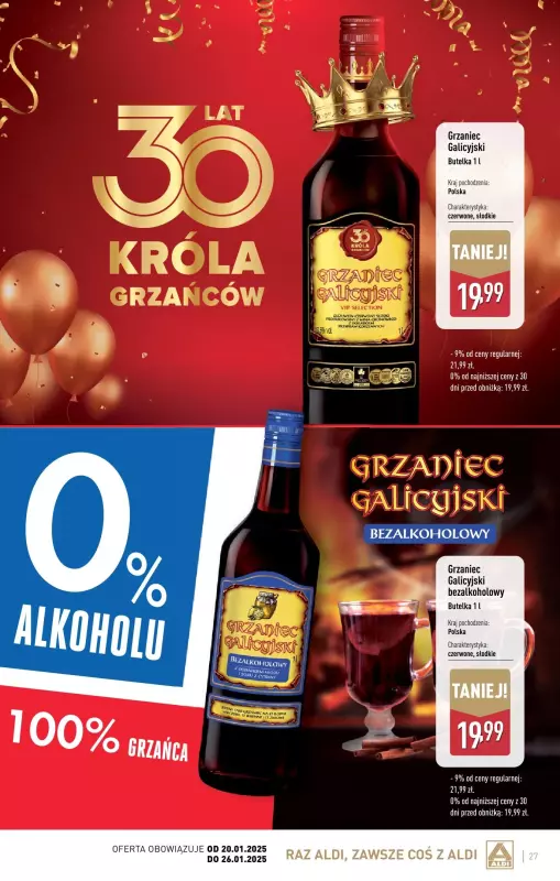 Aldi - gazetka promocyjna Świat alkoholi w Aldi od wtorku 07.01 do soboty 01.02 - strona 27