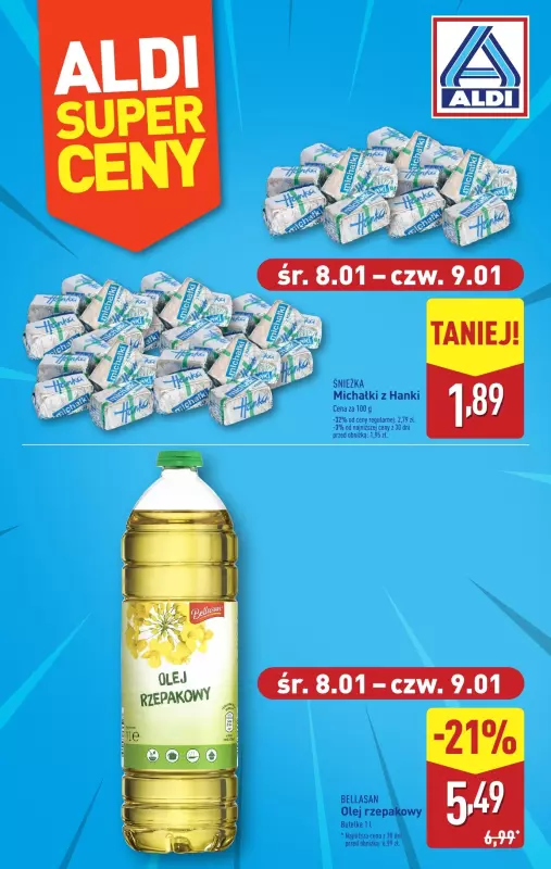 Aldi - gazetka promocyjna Super ceny w Aldi! od środy 08.01 do czwartku 09.01