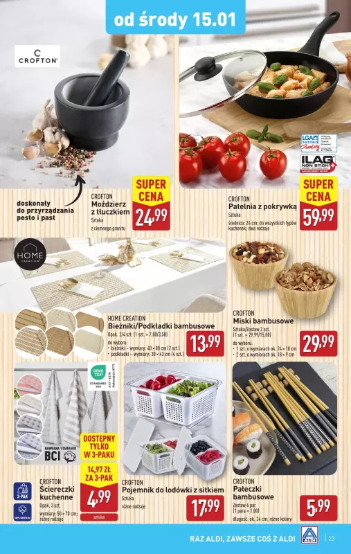 Aldi - gazetka promocyjna Pełny katalog! od poniedziałku 13.01 do soboty 18.01 - strona 23