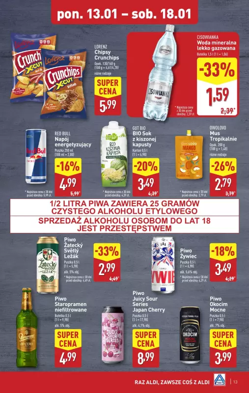 Aldi - gazetka promocyjna Pełny katalog! od poniedziałku 13.01 do soboty 18.01 - strona 13