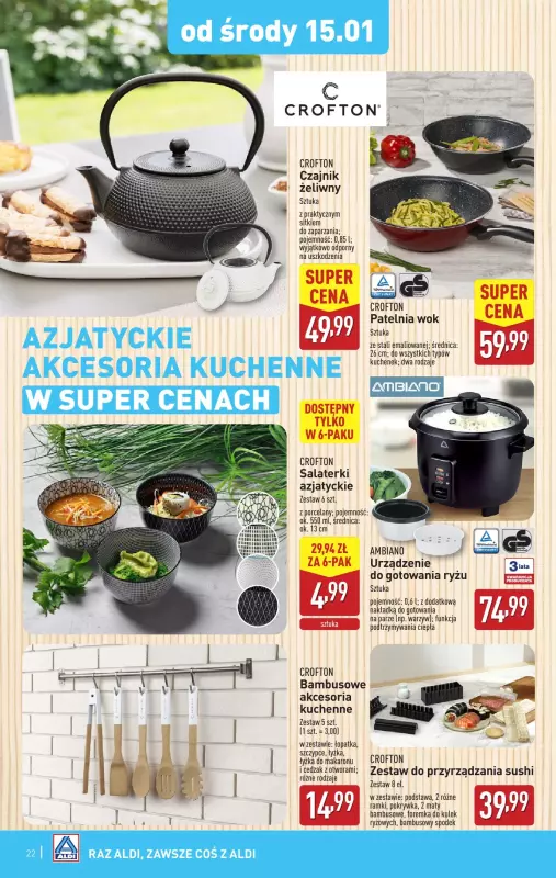 Aldi - gazetka promocyjna Pełny katalog! od poniedziałku 13.01 do soboty 18.01 - strona 22