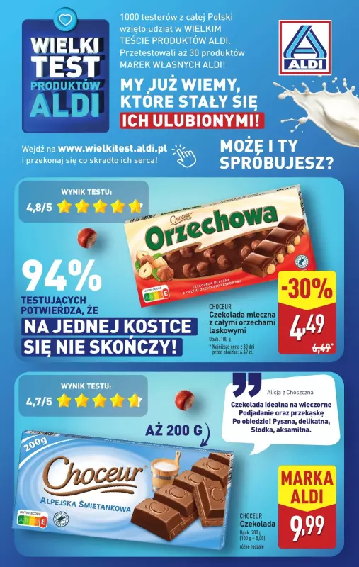 Aldi - gazetka promocyjna Wielki test produktów Aldi! od niedzieli 12.01 do soboty 18.01