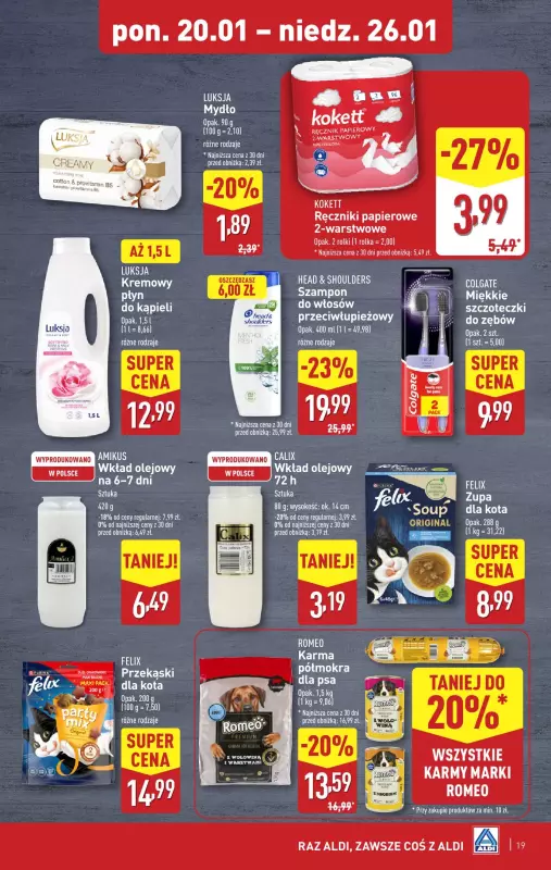 Aldi - gazetka promocyjna Pełny katalog! od poniedziałku 20.01 do niedzieli 26.01 - strona 19