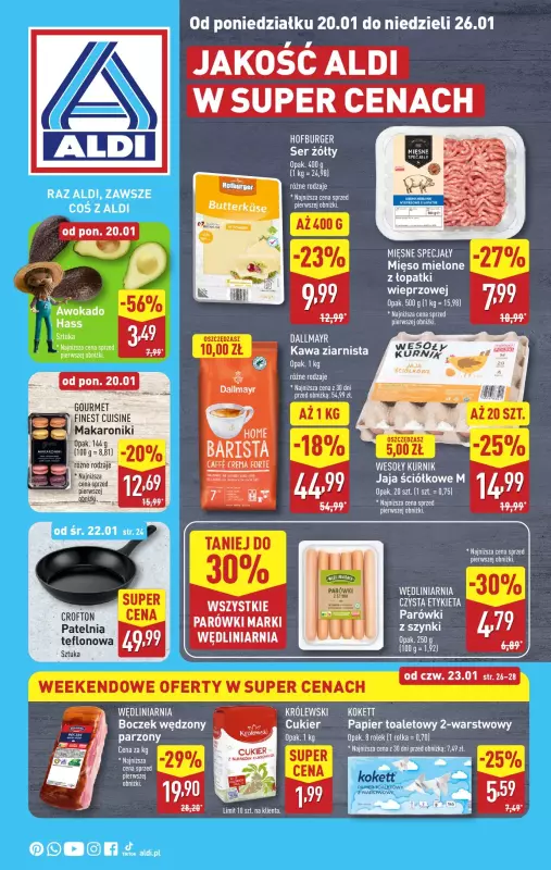 Aldi - gazetka promocyjna Pełny katalog! od poniedziałku 20.01 do niedzieli 26.01