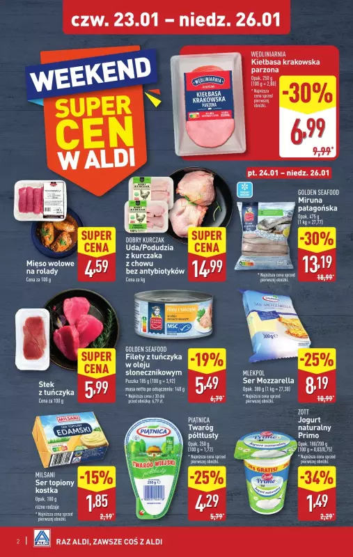 Aldi - gazetka promocyjna Weekend super cen w Aldi! od czwartku 23.01 do niedzieli 26.01 - strona 2