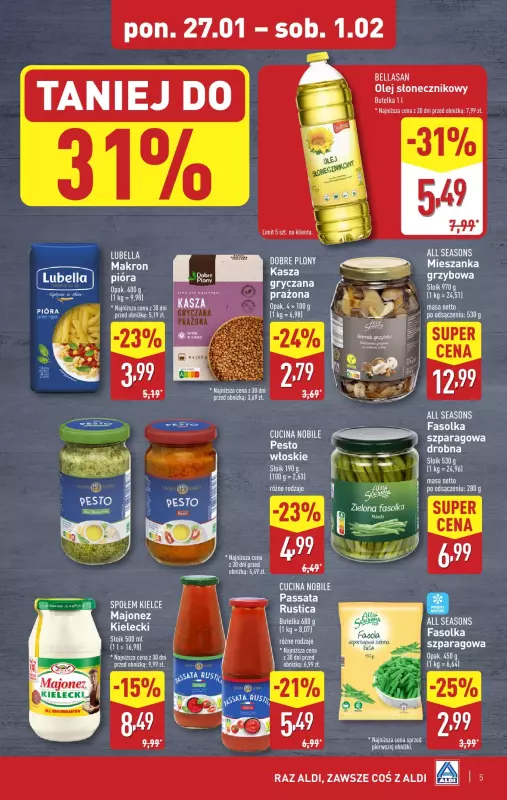 Aldi - gazetka promocyjna Pełny katalog! od poniedziałku 27.01 do soboty 01.02 - strona 5