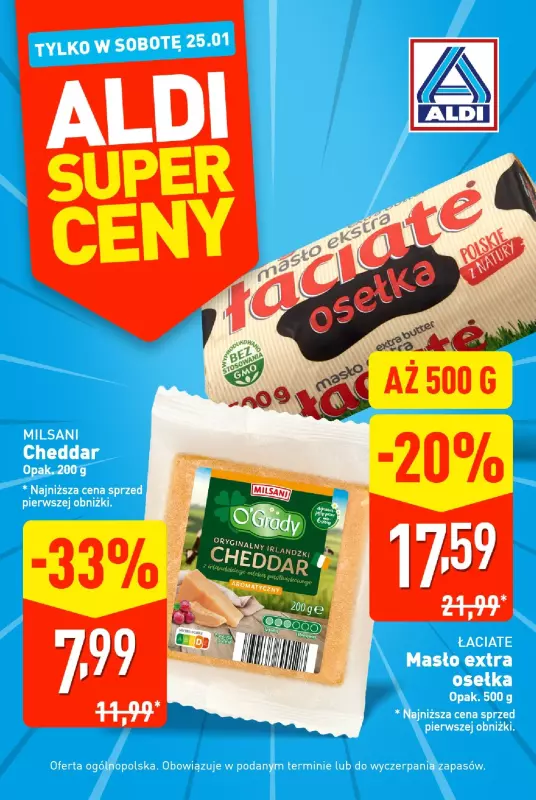 Aldi - gazetka promocyjna Super ceny w Aldi! od soboty 25.01 do soboty 25.01