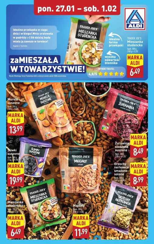 Aldi - gazetka promocyjna Bakalie Trader Joe’s od poniedziałku 27.01 do soboty 01.02