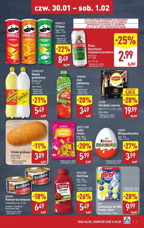 Aldi - gazetka promocyjna Weekend super cen w Aldi! od czwartku 30.01 do soboty 01.02 - strona 3