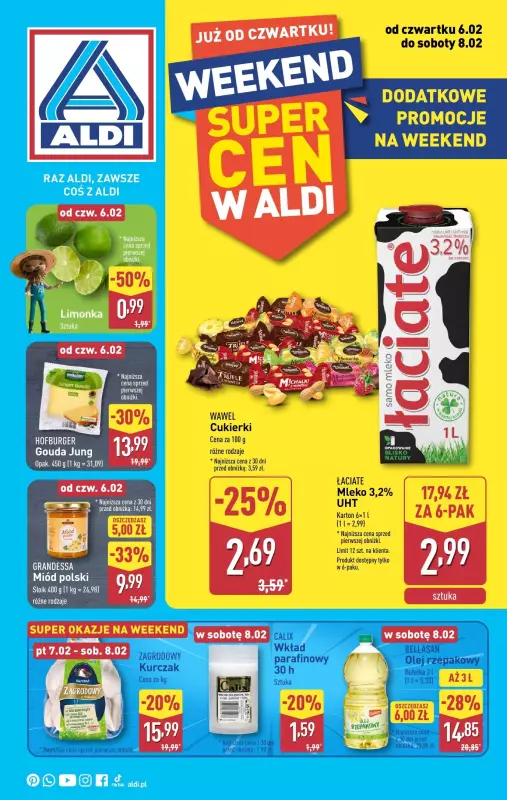 Aldi - gazetka promocyjna Weekend super cen w Aldi! od czwartku 06.02 do soboty 08.02