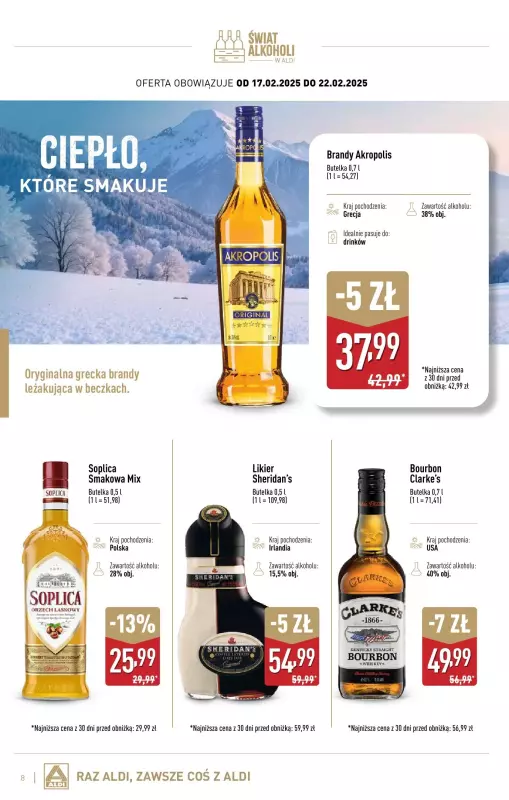 Aldi - gazetka promocyjna Gazetka alkoholowa od poniedziałku 03.02 do soboty 01.03 - strona 8