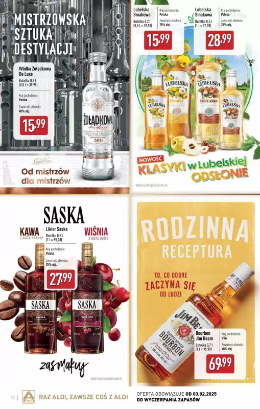 Aldi - gazetka promocyjna Gazetka alkoholowa od poniedziałku 03.02 do soboty 01.03 - strona 22