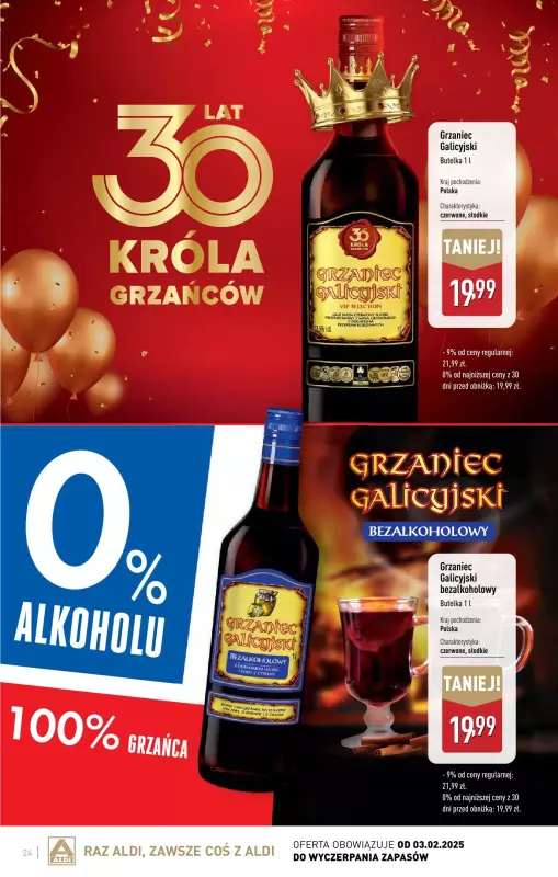 Aldi - gazetka promocyjna Gazetka alkoholowa od poniedziałku 03.02 do soboty 01.03 - strona 24