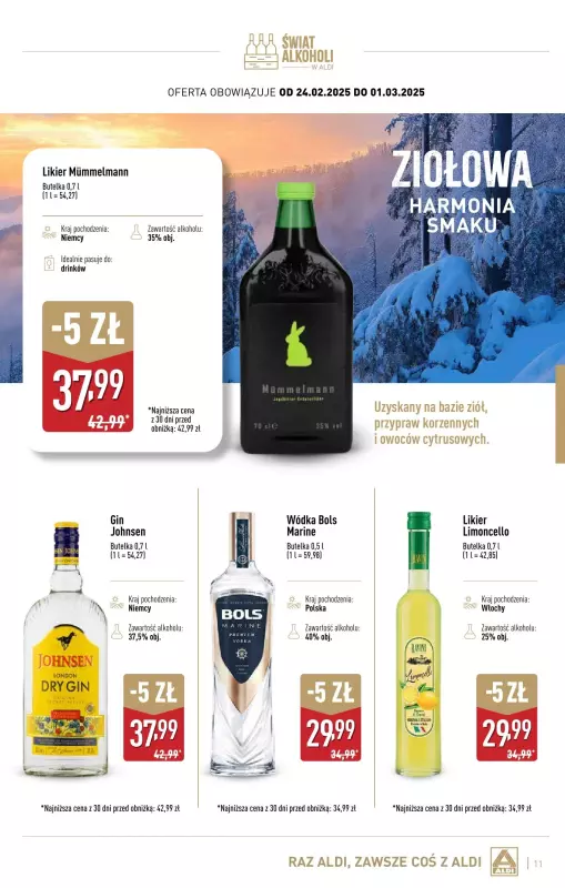 Aldi - gazetka promocyjna Gazetka alkoholowa od poniedziałku 03.02 do soboty 01.03 - strona 11