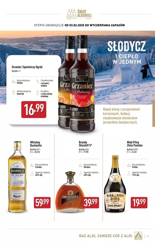 Aldi - gazetka promocyjna Gazetka alkoholowa od poniedziałku 03.02 do soboty 01.03 - strona 19