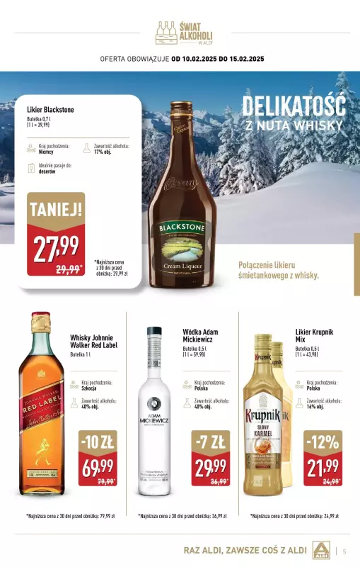 Aldi - gazetka promocyjna Gazetka alkoholowa od poniedziałku 03.02 do soboty 01.03 - strona 5