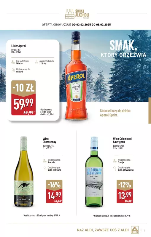 Aldi - gazetka promocyjna Gazetka alkoholowa od poniedziałku 03.02 do soboty 01.03 - strona 3