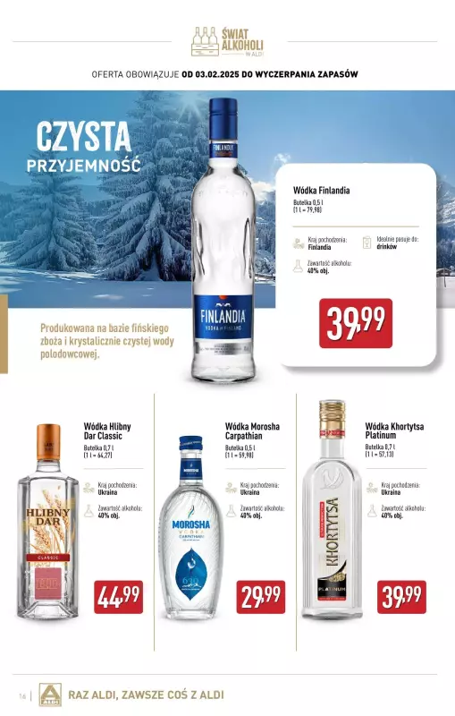 Aldi - gazetka promocyjna Gazetka alkoholowa od poniedziałku 03.02 do soboty 01.03 - strona 16