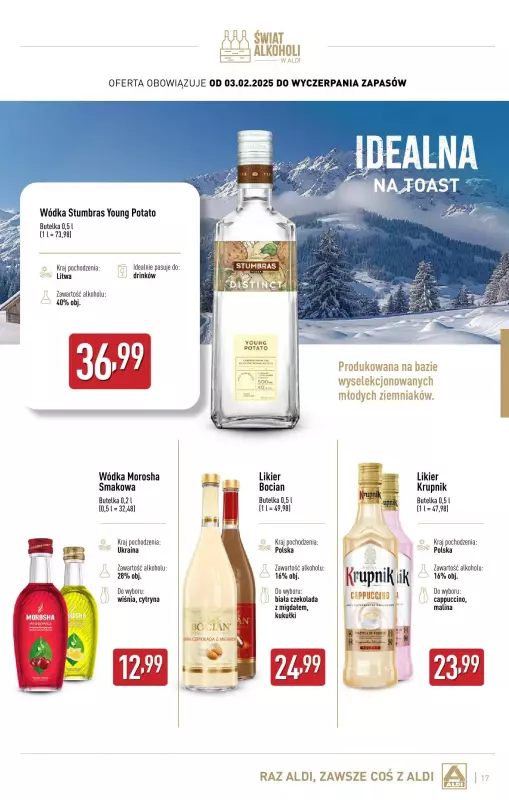 Aldi - gazetka promocyjna Gazetka alkoholowa od poniedziałku 03.02 do soboty 01.03 - strona 17