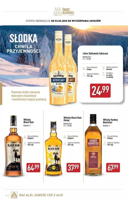 Aldi - gazetka promocyjna Gazetka alkoholowa od poniedziałku 03.02 do soboty 01.03 - strona 18