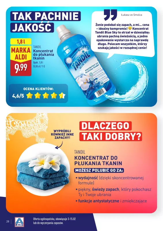 Aldi - gazetka promocyjna Wielki test produktów Aldi - katalog od poniedziałku 03.02 do soboty 08.02 - strona 28